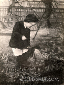 Boy Watering Plants