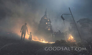 Capitol Building in Flames