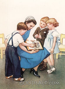 Children and Teacher in Nursery Department