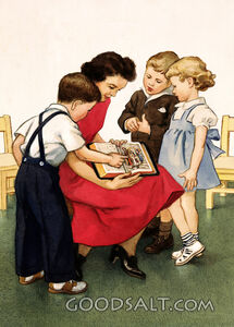 Children and Teacher in Nursery Department