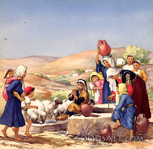 Children Play Beside Well