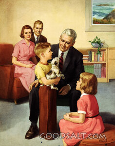 Children Showing Minister Puppy