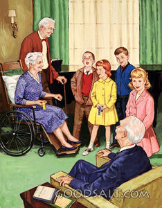 Children Visiting Old Folks Home
