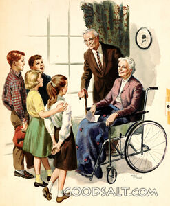 Children Visiting Older Couple
