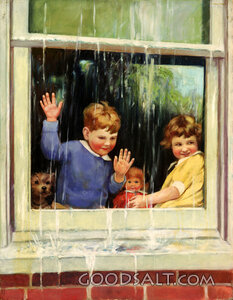 Children Watching Rain