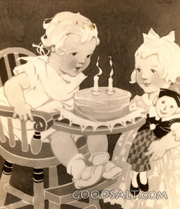 Children with Birthday Cake