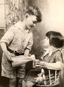 Children with Bottle of Milk