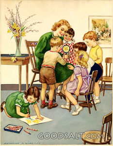 Children with Magnifying Glass