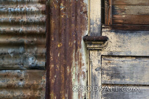 Close-up of old farmhouse wall.
