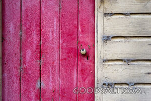 Close-up of old shed door.