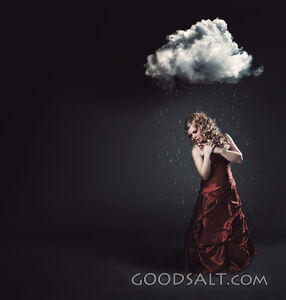 Cloud Raining on a Woman