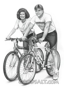 Couple Riding Bikes