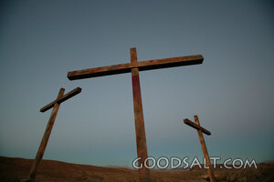 Three crosses on Calvary.