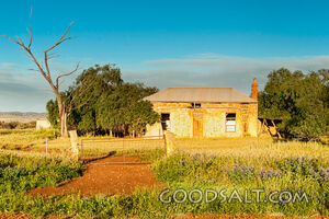 derelict house in lonely desert country