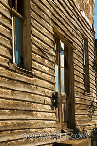 disused wooden shop, country