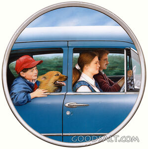 Family Driving in Car