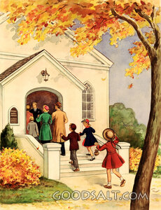 Family Entering Church