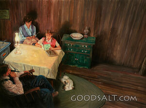 Family in Study With the Word