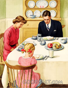 Family Saying Grace