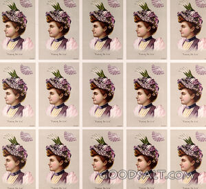 Fleur-De Lis Woman with Hat