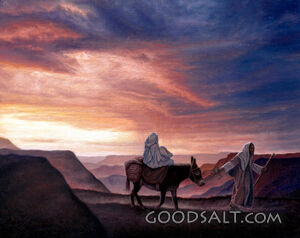 Flight Into Egypt 2, Mary and Joseph on Their Journey