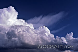 fluffy puffy clouds with blue sky