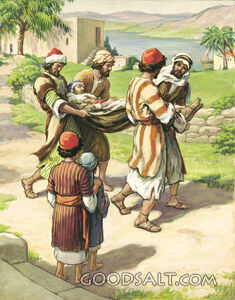 Four Friends Carrying Sick Man