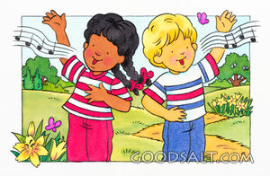 Girl and Boy Singing