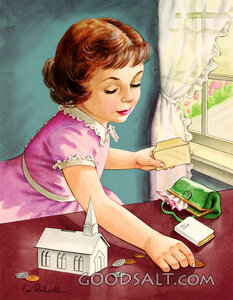 Girl Preparing Offering 