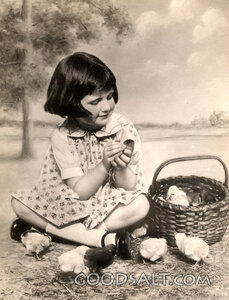 Girl with Baby Chicks