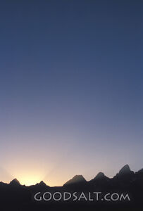 Grand Teton Silhouette at Sunset