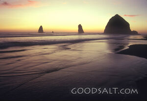 Haystock Rock and the Needles at Cannon Beach, Oregon, USA