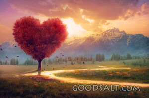 Heart Tree in the Mountains