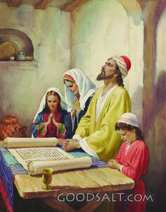 Hebrew Family at Prayer