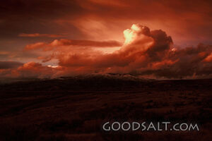 IDAHO. Boise. Sunset over Boise valley from Bonneville Point