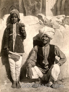 Indian man and boy