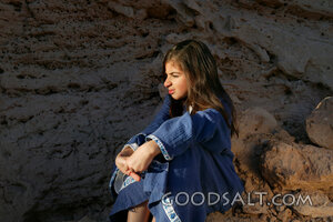 Isrealite Girl in Blue Robe
