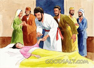 Jairus' Daughter in Bed