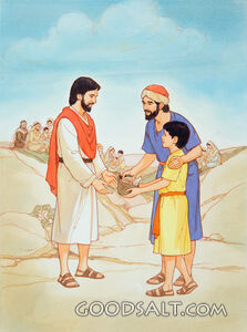 Jesus Accept Loaves and Fishes