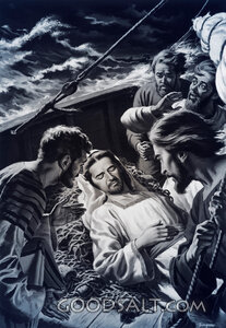 Jesus and Disciples at Sea in a Storm