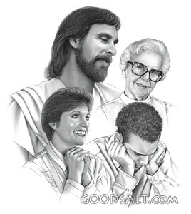 Jesus and Three People