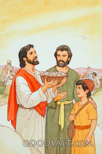 Jesus Blesses Fish and Loaves