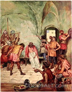 Jesus Is Brutally Treated by Roman Soldiers