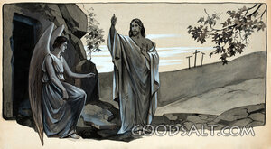 Jesus Leaves the Tomb