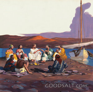 Jesus Prepares a Fish Breakfast for His Disciples