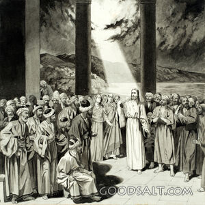 Jesus Speaks to the Crowd