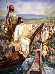 Jesus Teaches From a Boat