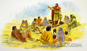 Jesus Teaching on a Hillside