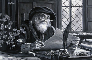 John Wycliffe Translating the Bible