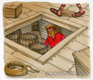 Jonah Hides in the Storm